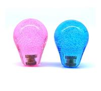 Arcity 2 piezas Arcade Joystick Bat Top Big Head Oval Handle Knob Tipo americano Rosa y Azul Transparente para Zippy SANWA SEIMITSU Arcade1up Gabinete de consola de máquina Nuevo