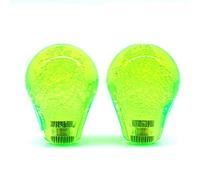 Arcity 2 piezas Arcade Joystick Bat Top Cabeza Grande Oval Mango Perilla Tipo Americano Verde y Verde Transparente para Zippy SANWA SEIMITSU Arcade1up Máquina Consola Gabinete Nuevo