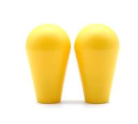 Arcity 2 piezas Arcade Joystick Oval Bat Top Topper Perilla de la manija superior de la bola Tipo Americano Amarillo y Amarillo para Zippy SANWA SEIMITSU Arcade1up Gabinete de consola de máquina Nuevo