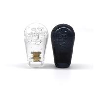 Arcity 2 pomos ovalados para arcade con parte superior de murciélago, parte superior de bola, transparente, estilo americano, para Zippy Sanwa Seimitsu, Arcade1up, gabinete de consola (negro y blanco)