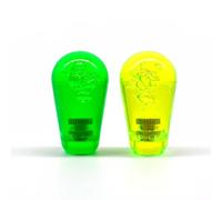 Arcity 2 pomos ovalados para arcade con parte superior de murciélago, parte superior de bola, transparente, estilo americano, para Zippy Sanwa Seimitsu, Arcade1up, gabinete de consola (verde y