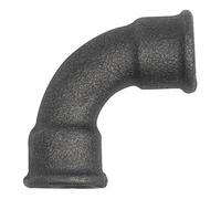 Arco 2a, 90°, corto, Rp 1/2 i, Rp 1/2 i, fundición maleable, negro, temperatura de funcionamiento -20 °C hasta 300 °C, ISO 7-1.