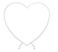Arco Boda Kit de arco corazón metal dorado y blanco, soporte for bodas, marco columna amor for, novias, día San Valentín(WHITE)
