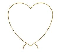 Arco Boda Kit de arco corazón metal dorado y blanco, soporte for bodas, marco columna amor for, novias, día San Valentín(Gold)