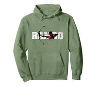 Arco Compuesto Rambo Sudadera con Capucha, Unisex para Adultos, Verde Salvia, XL