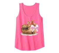 Arco Coqueta Arca De Noé Animales Cristianos Chica Mamá Rosa Camiseta sin Mangas