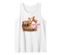 Arco Coqueta Arca De Noé Animales Cristianos Chica Mamá Rosa Camiseta sin Mangas
