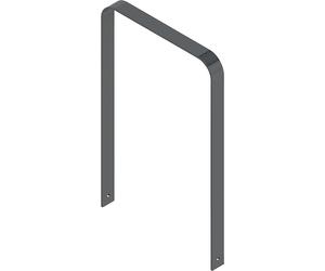 Arco de apoyo para bicicletas Schake, galvanizado al horno, hierro micáceo, modelo curvado