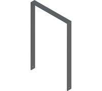 Arco de apoyo para bicicletas Schake, galvanizado al horno, hierro micáceo, modelo recto