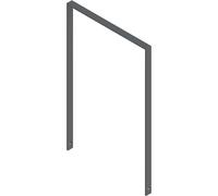 Arco de apoyo para bicicletas Schake, galvanizado al horno, hierro micáceo, modelo recto