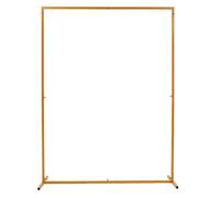 Arco de boda 2 m soporte de flores dorado | Soporte de arco para boda, fiesta, decoración, con flores, globos, 2 x 1,5 m, hierro, incluye instrucciones de montaje