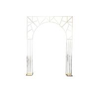 Arco de boda Arco chapado en oro de 1/3 piezas for boda, marco fondo cuadrado for pantalla, soporte flores, decoración for fiestas al aire libre, estante dorado, exhibición ventana(A 1 set 3PCS)