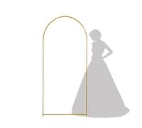 Arco de Boda Arco de metal dorado for decoración bodas, fiestas cumpleaños, globos, accesorios boda, fotomatón, 1 unidad,8 m,9 y 2 para Bodas(6.6FT)