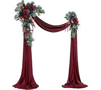 Arco de Boda, Ceremonia de Boda, Arco de Boda. Wedding Arch Drapery,Chiffon Fabric Drape,with Draping FabricArtificial Flowers with Chiffon Wedding Arch DrapesArbor Floral Arrangement for Wedding Part