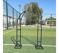 Arco de Boda de Metal para Ceremonia, Soporte Curvo de Cuerno de Vaca con Base, 3 Colores (Negro), 1,8 m/5,9 pies y 2,1 m/6,8 pies, Bodas y Fiestas de cumpleaños.