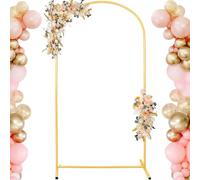 Arco de boda de metal resistente con base estable - Estructura de puerta para balas y flores | Perfecto para fiestas de cumpleaños, baby showers y eventos