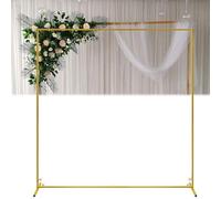 Arco de boda de metal resistente de 2,0 m, telón de fondo para eventos, ideal para decoraciones florales y balas (100 x 200 cm)