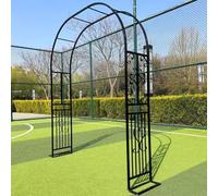 Arco de boda de metal resistente de 220 x 40 x 230 cm, cenador al aire libre para plantas trepadoras y vides, perfecto para rosas y eventos, ideal para bodas y jardín
