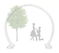 Arco de boda, eje redondo para decoración de fiestas, soporte de fondo de globo de metal con base, diseño elegante para jardines y eventos