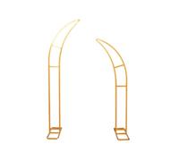 Arco de Boda Negro - Pérgola de Hierro para jardín para Eventos al Aire Libre, Soporte Floral de 2,1-2,5 m, Fondo rústico para Ceremonias, decoración para Fiestas, Elegante Arco de Metal par