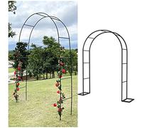 Arco de boda para jardín, fácil montaje, enrejado para plantas trepadoras, decoración de globos, arco grande de jardín (tamaño: 180 x 220 x 40 cm)
