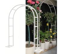 Arco de boda para jardín, pérgola resistente a la intemperie, para eventos al aire libre, ancho ajustable 120-350 cm, elegante diseño blanco, perfecto para ceremonias y decoraciones