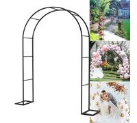 Arco de boda para rosas con base y cenador para planes, ajustable, 120350 cm, negro y verde, 40 cm de ancho, perfecto para decoración al aire libre.