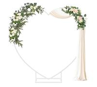 Arco de Boda Pérgola blanca con forma de corazón for bodas, soporte for globos, arco metal para Bodas