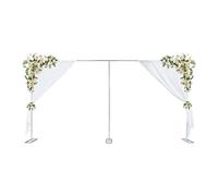 Arco de boda rectangular, 3 x 6 m, arco de boda, ajustable, 1-3 m de altura y 2-6 m, soporte de arco de metal para bodas, jardín, fiesta, estudio fotográfico