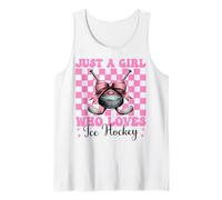 Arco de coqueta de hockey sobre hielo Just A Girl Who Loves Camiseta sin Mangas