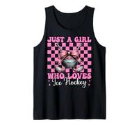 Arco de coqueta de hockey sobre hielo Just A Girl Who Loves Camiseta sin Mangas