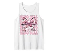 Arco de Coqueta Dino Girl Triceratops Dinosaur Girl Camiseta sin Mangas