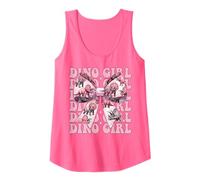 Arco de Coqueta Dino Girl Triceratops Dinosaur Girl Camiseta sin Mangas