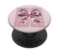 Arco de Coqueta Dino Girl Triceratops Dinosaur Girl PopSockets PopGrip Adhesivo