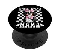 Arco de Coqueta para el día de la Madre de Bernese Mountain Mama Dog Mom PopSockets PopGrip Adhesivo