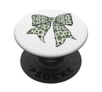 Arco de Coqueta para niña de trébol irlandés del día de San PopSockets PopGrip Adhesivo