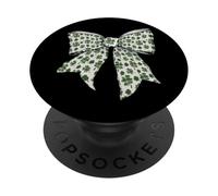 Arco de Coqueta para niña de trébol irlandés del día de San PopSockets PopGrip Adhesivo