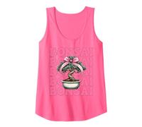 Arco de Coqueta Rosa para mamá Japonesa Zen Girl Mom Bonsai Tree Camiseta sin Mangas