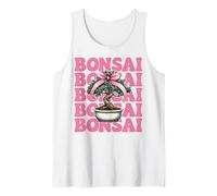 Arco de Coqueta Rosa para mamá Japonesa Zen Girl Mom Bonsai Tree Camiseta sin Mangas