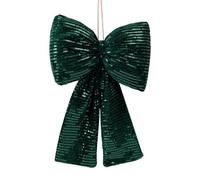 Arco de decoración de Navidad, lazo rojo brillante, corona de invierno, entrada, pasillo, fiesta, artículos (verde, C)