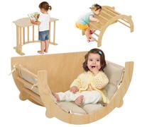 Arco de escalada para niños 1 AIYAPLAY 3, silla y mesa de juego con cojín, para el desarrollo de habilidades motoras, bebida para bebés