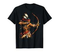 Arco de Guerrero Nativo Americano Cultura Tribal indígena Indio Camiseta