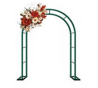 Arco de hierro forjado al aire libre para plantas trepadoras de boda, enrejado de jardín, tamaños de 80 cm a 350 cm (blanco, ancho 80 x alto 220 cm)