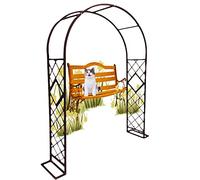 Arco de jardín, arco de boda, pérgola de árbol de rosas para interiores y exteriores, varias plantas trepadoras, soporte de enrejado, resistente a la intemperie, 106 pulgadas de alto x 55 pulgadas de