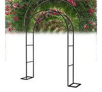 Arco de jardín con enrejado para varias plantas trepadoras, rosas, vides, arcos de acero, resistentes a la intemperie, 80 x 200 x 40 cm, 280 x 220 x 40 cm, 300 x 220 x 40 cm, arena, 350 x 220 cm
