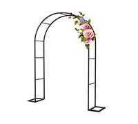 Arco de jardín con estructura de acero, Pérgola de rosas resistente con plantas trepadoras for sostener arcos de boda grandes(W140 x H230cm)
