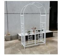 Arco De Jardín con Puerta, Arbor De Metal.Marco De Acero Galvanizado Robudo.Enrejos Resistentes a la Intemperie para Plantas de Escalada.Entrada Decorativa para Boda O Patio