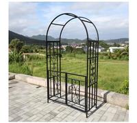 Arco De Jardín con Puerta, Arbor De Metal.Marco De Acero Galvanizado Robudo.Enrejos Resistentes a la Intemperie para Plantas de Escalada.Entrada Decorativa para Boda O Patio
