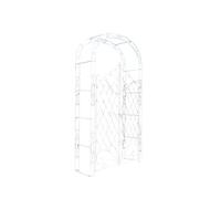 Arco de jardín con puerta melissa metal blanco antiguo 40x120x220 cm