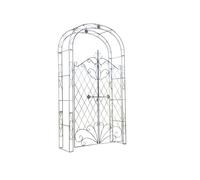 Arco de jardín con puerta melissa metal bronce 40x120x220 cm